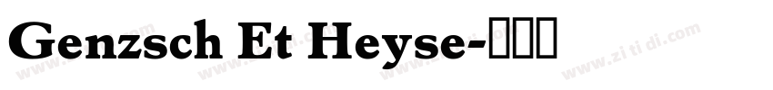 Genzsch Et Heyse字体转换 Genzsch Et Heyse字体转换